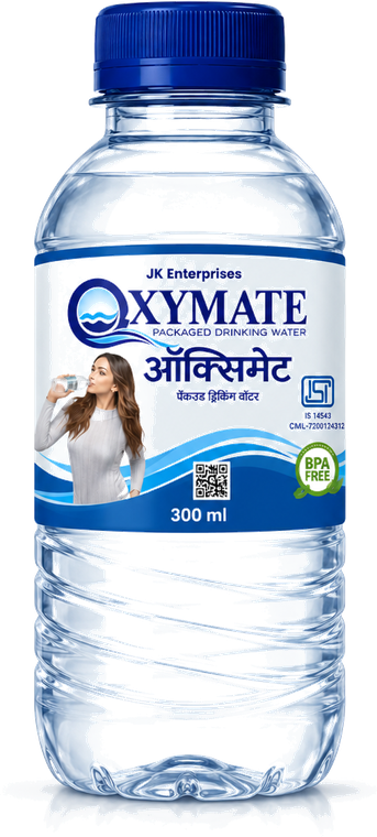 Oxymate 300 ml packaged drinking water bottle