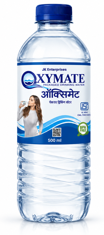 Oxymate 500 ml packaged drinking water bottle